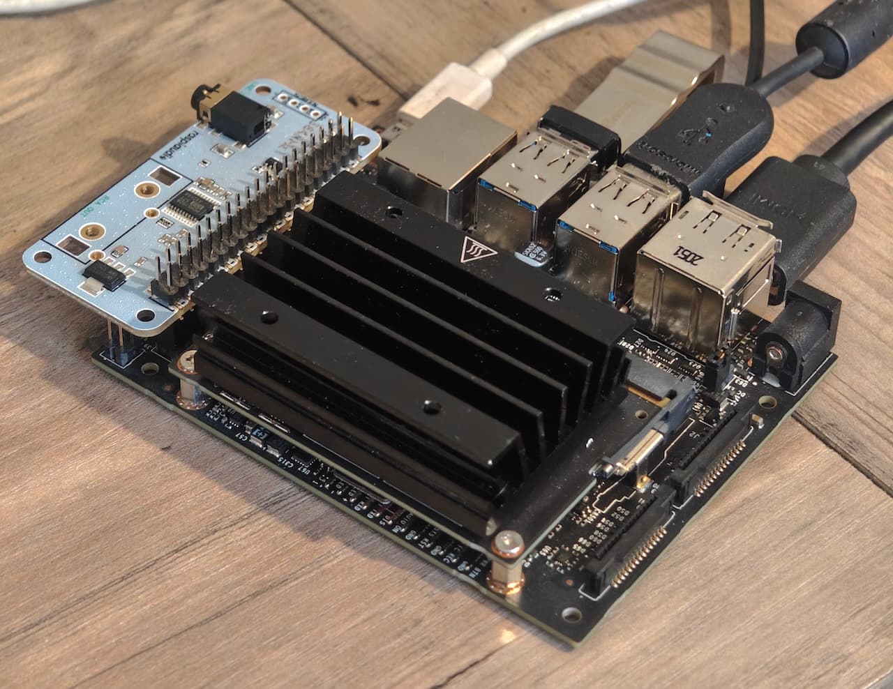 Raspiaudio Audio+ connected to Jetson Nano (2019)